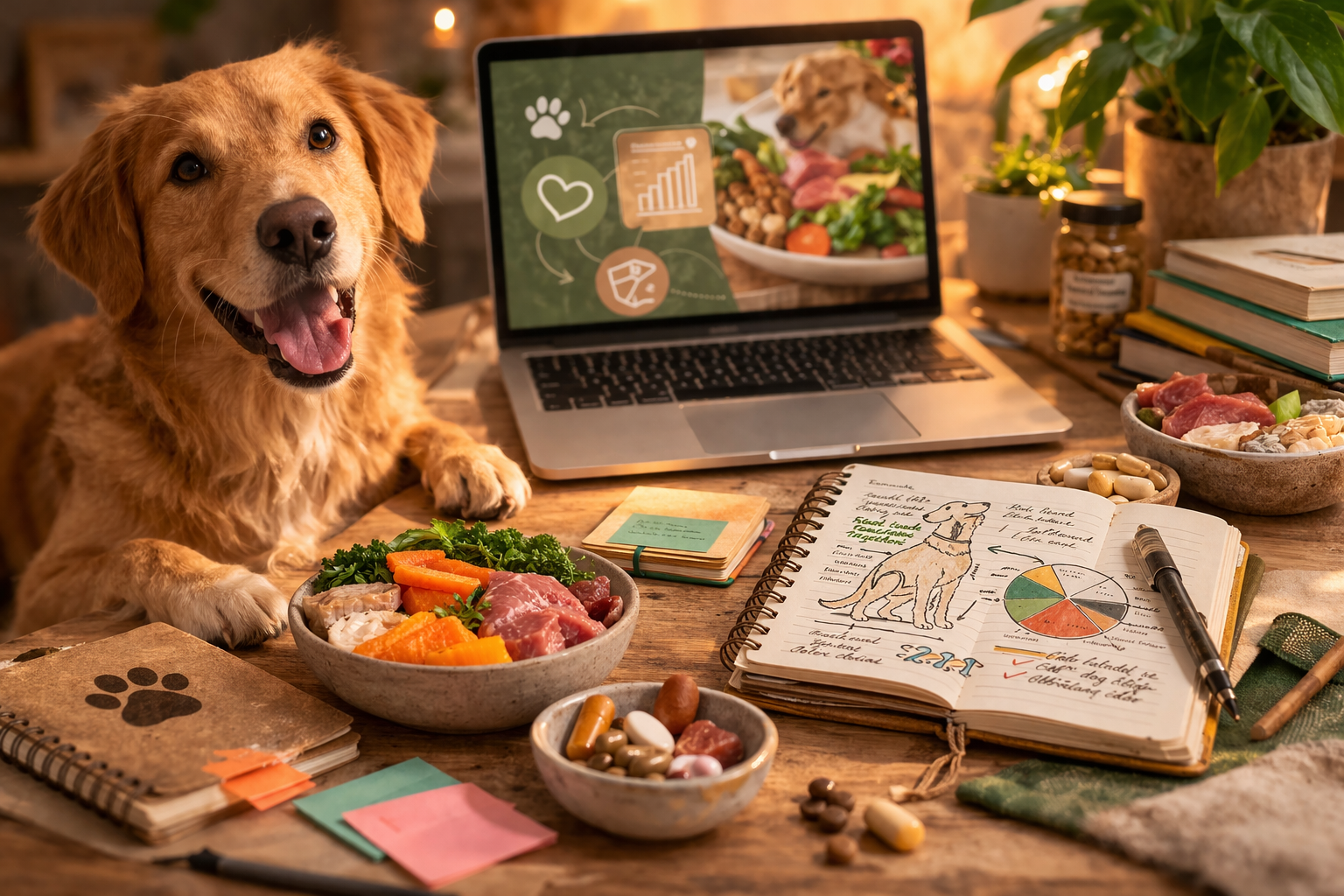 membresía de nutrición natural para perros con contenido exclusivo y formación continua