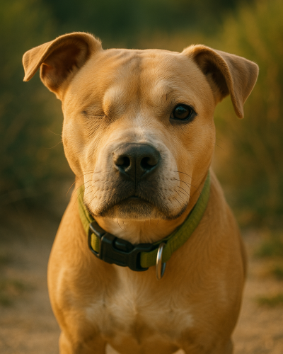 Ronnie, perro de Andrea que inspiró su camino hacia la nutrición natural canina